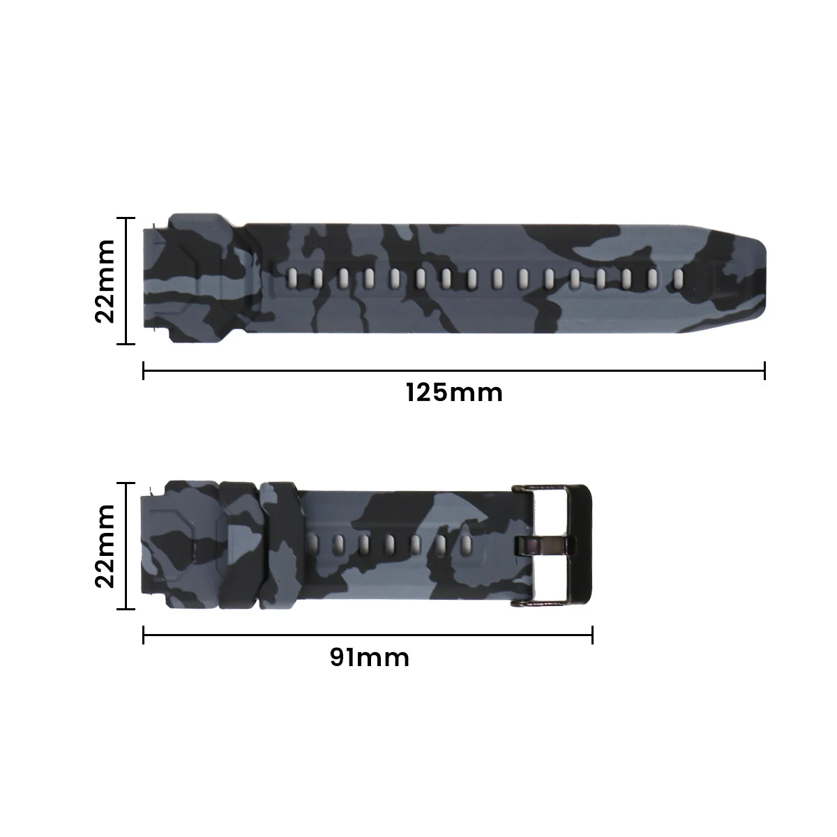 Silikon Camo Band - Grün (22mm) - Image 3